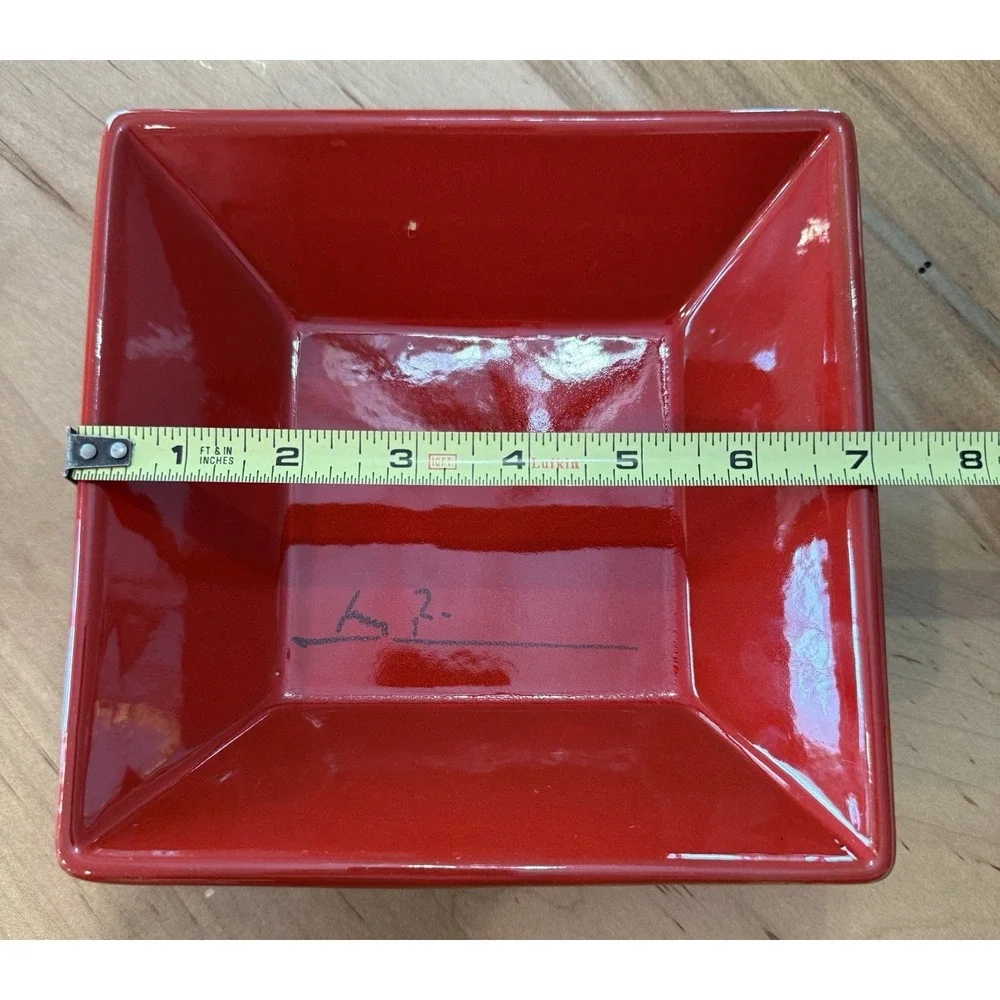 Set Of 2 Mamma Ro Italy Red Square 7